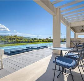 5 bedroom luxury seaside villa with indoor & outdoor pool, near Acharavi, sleeps 10